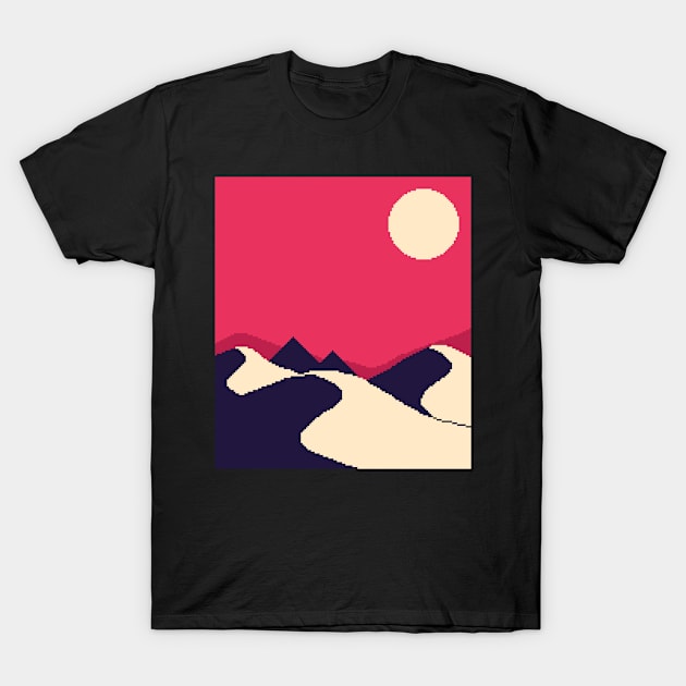 Red Desert Night T-Shirt by Zeatt_